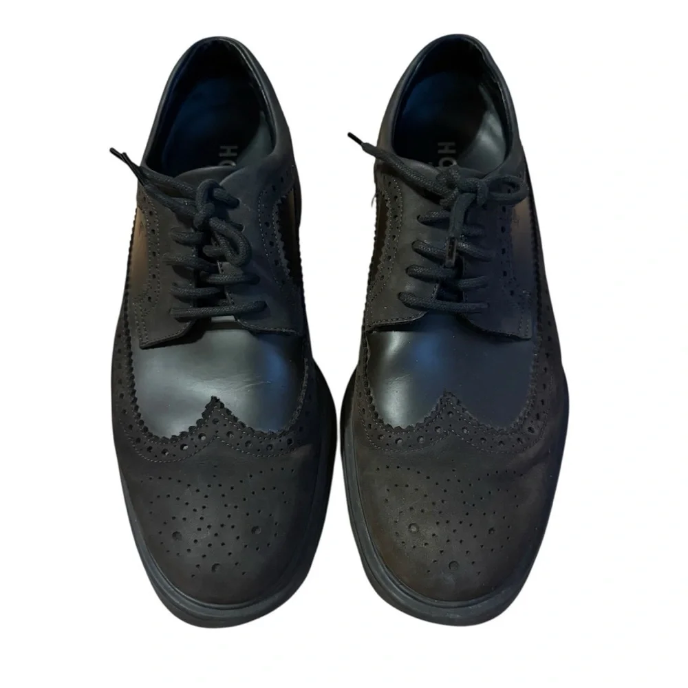 Hogan New Route Brogues in Brown Leather/Suede Size US 7